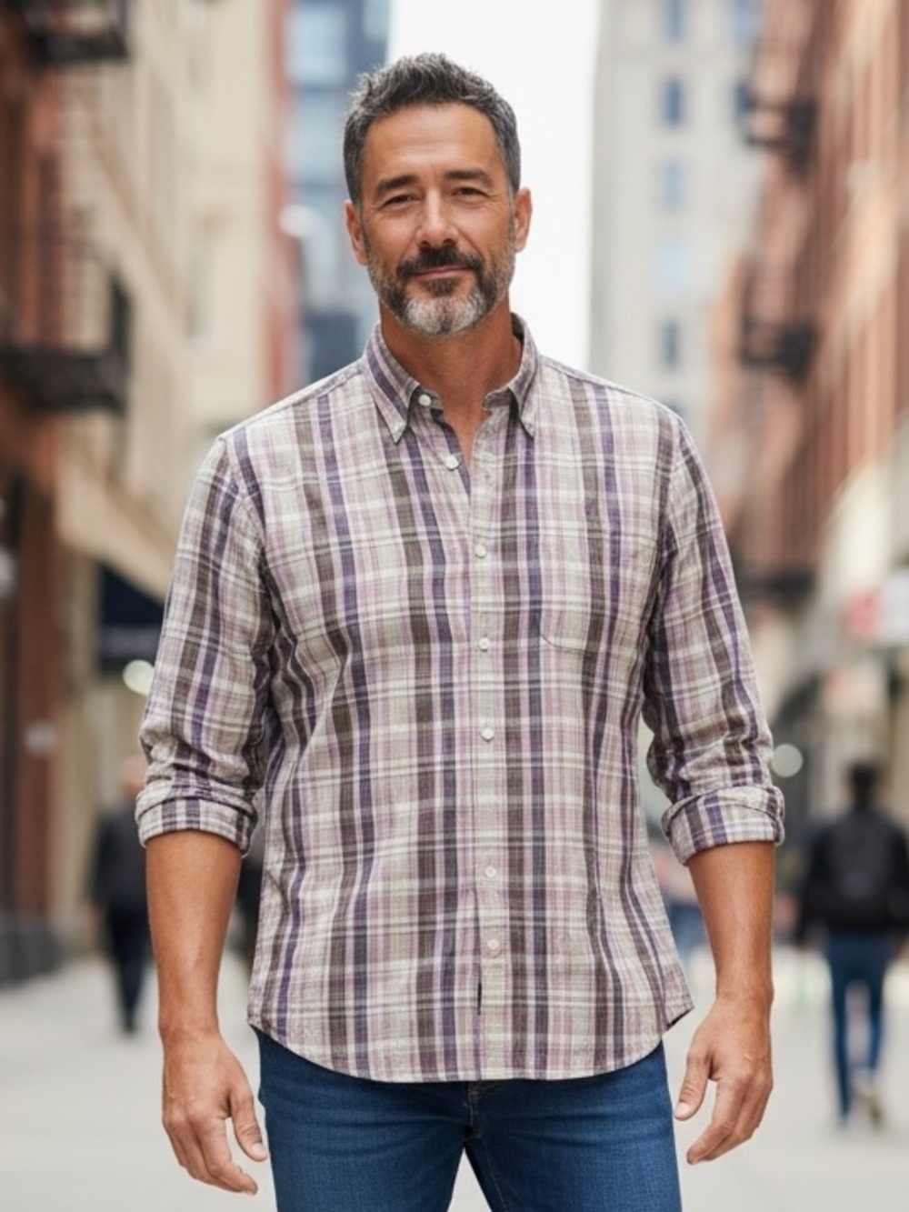 Tommy Bahama Plaid Button Front Shirt – Men’s Medium – 100% Cotton